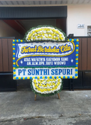 Papan Bunga Duka di Beoga Timur